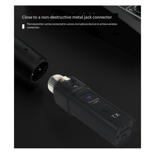 2.4G Wireless Hand System Wired to Wireless Capacitor Dynamic Microphone Guitar Electronic Instrument Transceiver 1to2 2