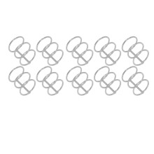 Set of 10 Metal 30mm Book Rings Loose Leaf Binders for Travel Diary and Photos