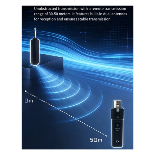 2.4G Wireless Hand System Wired to Wireless Capacitor Dynamic Microphone Guitar Electronic Instrument Transceiver 1to1 2