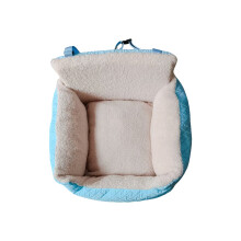 Double Side Pet Car Seat Cool Oxfords Warm Fleece-blue