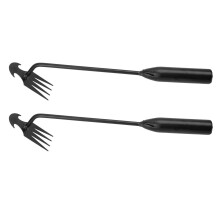 2pcs Stainless Steel Weed Removal Tool - Durable Garden Weeders, 4 Teeth 224g