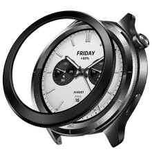 Hard PC Bezel Compatible with Watch S3/S4 Plastic Case Decoration Cover Compatible with Watch S3 Watch Case Black