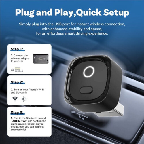 2 In1  Dot Wired to Wireless CarPlay Adapter Android Auto Dongle  AI Box Auto Connect Plug  Car Accessories 1