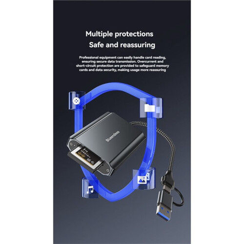Blueendless CFexpress TypeA Card Reader with USB C/A Cable USB 3.2 10Gbps High-Speed Reading for Phones PC Tablets 1
