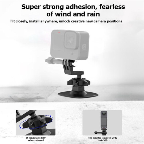 Action Camera Flexible Adaptive Fixed Base for  Helmet Mounting Bracket for Insta360X5 Sports Camera Motorcycle 1