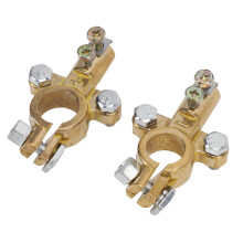 Premium Brass Battery Terminal Connectors 1 Pair for Marine Car RV Boat