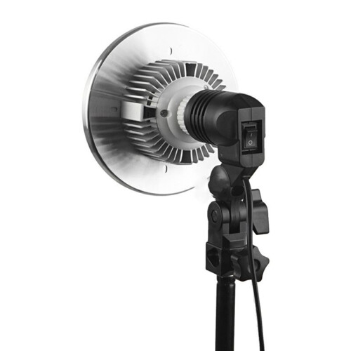 2pcs 1.8m E27 Photography Light Lamp Holder with AC Socket Umbrella Holder and Bulb Mount US Plug 2