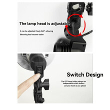 2pcs 1.8m E27 Photography Light Lamp Holder with AC Socket Umbrella Holder and Bulb Mount US Plug