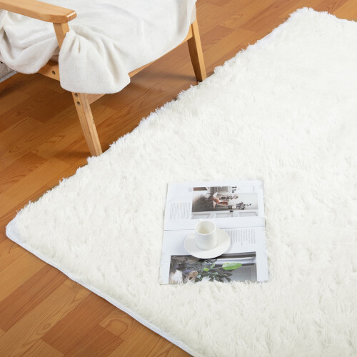 LELINTA Modern Rectangle Shaggy Floor Rug 4 Sizes 2