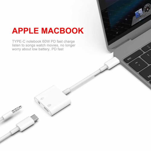 USB-C to 3.5mm Audio Adapter with Charging Pass-Through 2