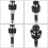 Adaptador de fresa de concha com haste R8 de 1-1/4 polegadas e cabo de tração com rosca de 7/16 polegadas-20 para máquina Bridgeport 3