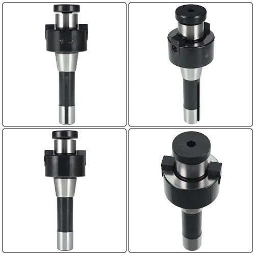Adaptador de fresa de concha com haste R8 de 1-1/4 polegadas e cabo de tração com rosca de 7/16 polegadas-20 para máquina Bridgeport 2