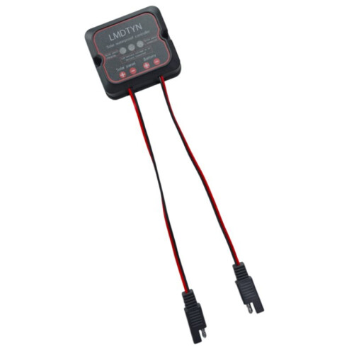 Solar Charge Controller 10A 12V, Waterproof Portable Intelligent Solar Panel Controller for AGM, Gel & Lithium Batteries 1