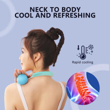 (Blue) Cooling Neck Wrap for Hot Flashes Relief