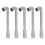5Pcs L-Shaped Socket Wrench Set, Chrome Steel, Silver White 2