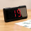 LED-Spiegel-Wecker mit USB-Ladefunktion, 8x3,3x15,9cm, Rot 8