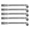 5Pcs L-Shaped Socket Wrench Set, Chrome Steel, Silver White 4