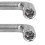 5Pcs L-Shaped Socket Wrench Set, Chrome Steel, Silver White 8