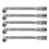 5Pcs L-Shaped Socket Wrench Set, Chrome Steel, Silver White 9