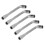 5Pcs L-Shaped Socket Wrench Set, Chrome Steel, Silver White 12