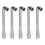 5Pcs L-Shaped Socket Wrench Set, Chrome Steel, Silver White 13
