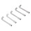 5Pcs L-Shaped Socket Wrench Set, Chrome Steel, Silver White 14