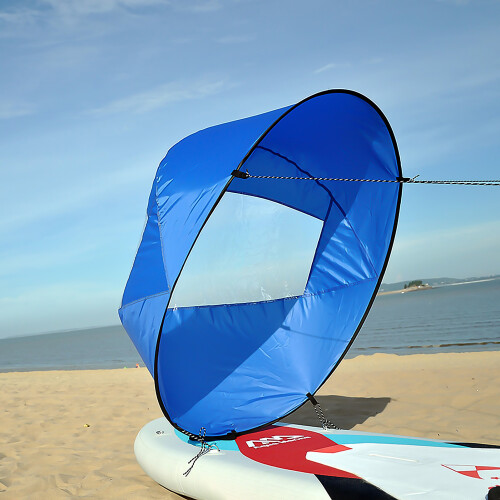 (Blue 108x108cm) Kayak Canoe Sail Kit - 42\" Downwind Paddle 1