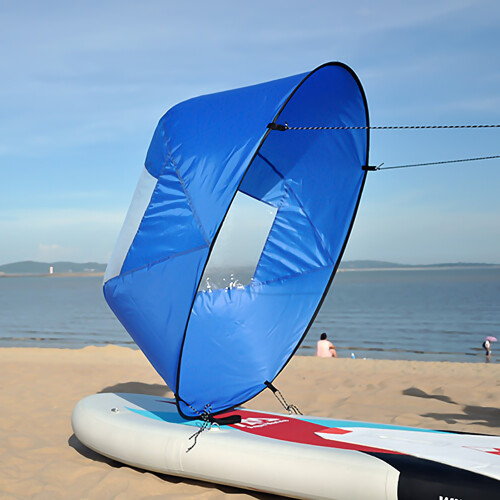 (Blue 108x108cm) Kayak Canoe Sail Kit - 42\" Downwind Paddle 2