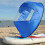 (Blue 108x108cm) Kayak Canoe Sail Kit - 42\" Downwind Paddle 4