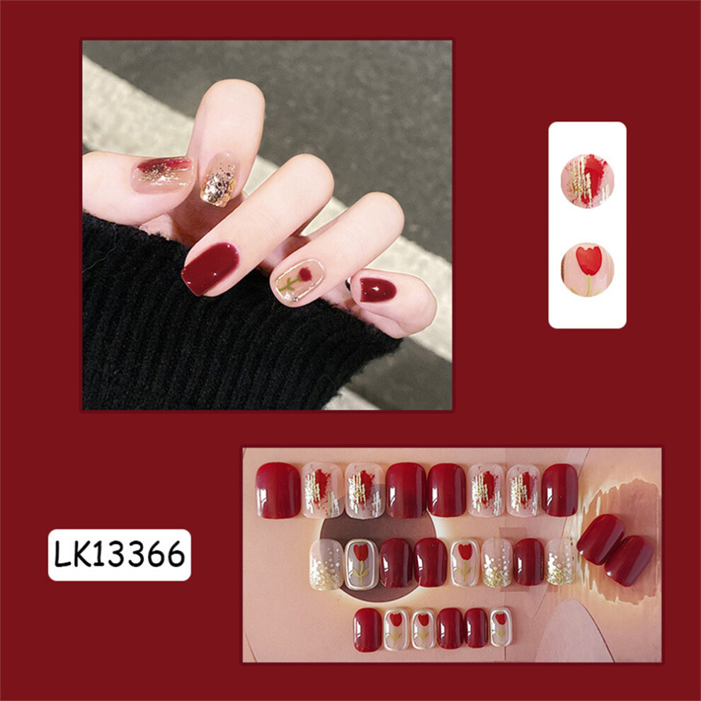 Reach-Tools (Standard) Press-On Rose Nails For Beginners - Reusable