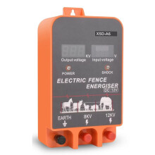 10KM Electric Fence with LCD Display 2.5 Joule 12V Controller for Farm Livestock US Plug