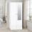 Seconique Denver 2 Door 1 Drawer  Wardrobe White Gloss 1