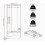 Seconique Denver 2 Door 1 Drawer  Wardrobe White Gloss 3