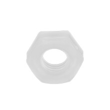 50Pcs White PP Hex Nuts M10 Corrosion-Resistant Industrial Accessories