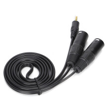 3.5mm to Dual XLR Microphone Cable 1.5m — PVC Patch Cord