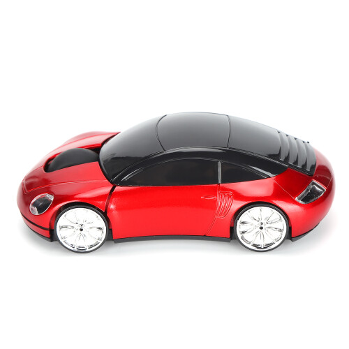 Car-Shaped 2.4G Wireless Mouse for Laptop/Tablet, Red