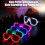 Γυαλιά LED Xinwanna Kids που φωσφορίζουν στο σκοτάδι, 3 λειτουργίες φωτισμού, σχήμα 2
