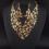 Women's Triangular Scarf Set with Sequins Bib Necklace and 3