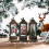 Lighted Christmas Lantern with LED Santa Tree Snow Scene 3