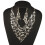 Women's Triangular Scarf Set with Sequins Bib Necklace and 8
