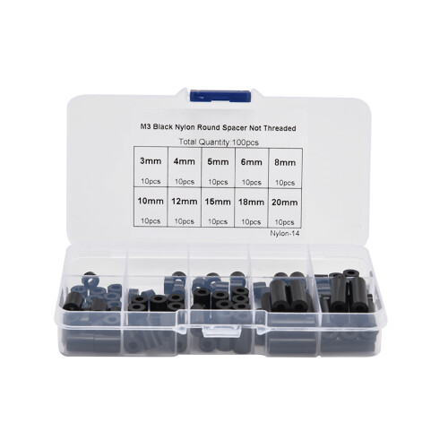 Insulation Spacers 100 Pcs ABS Plastic Black Round Standoffs for PCB Mounting 1