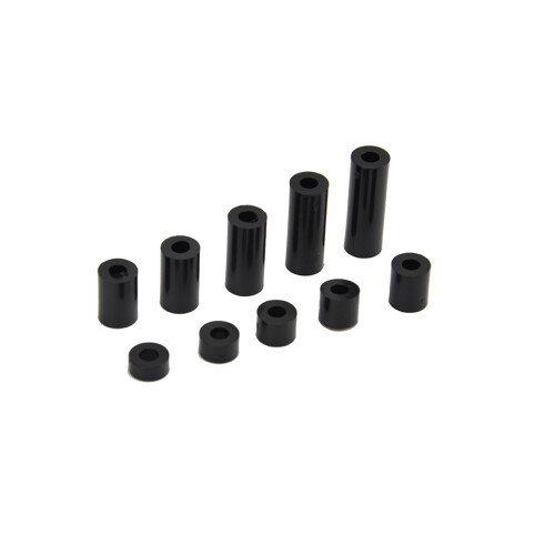 Insulation Spacers 100 Pcs ABS Plastic Black Round Standoffs for PCB Mounting 2