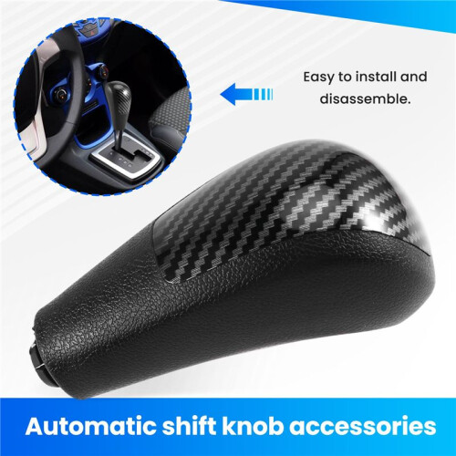 Gear Shift Knob Automatic Shift Knob for  Focus MK2 Fiesta 2005 - 2012 Carbon Fiber Pattern 2