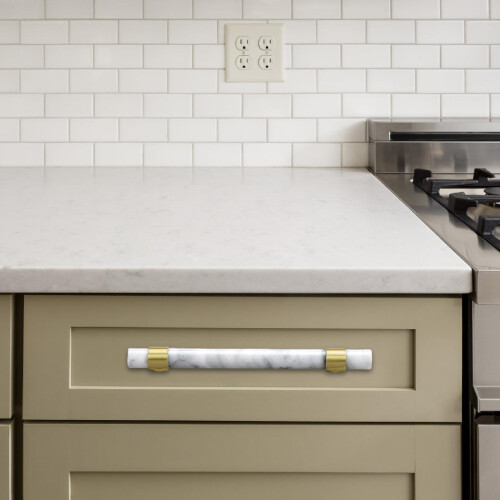 Marble Cabinet Pulls White 35x170mm 1