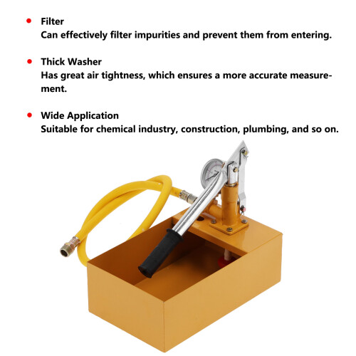 2.5Mpa Hydraulic Pressure Test Pump for Plumbing & Construction Water Testing 2