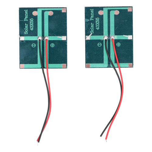 Mini Solar Cells 2Pcs 43x55mm Polysilicon Modules for Solar Power 0.4W 1.5V 2