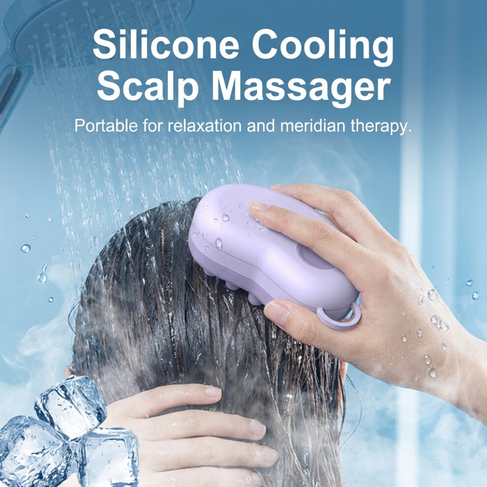 Roc-Electron Purple (Purple) Ice Therapy Silicone Scalp Massage Comb