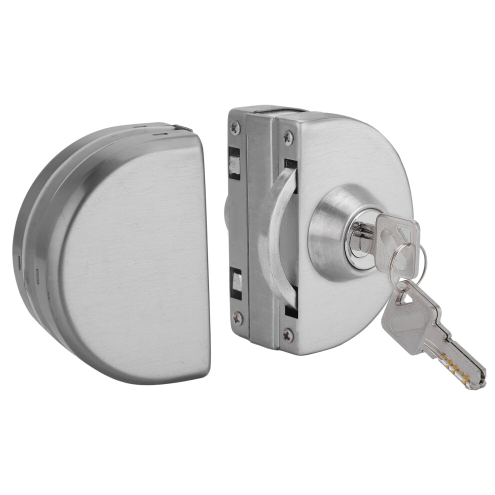 Stainless Steel Glass Door Lock 10-12Mm Thick Sliding Gate With 3 Keys 3061391548721