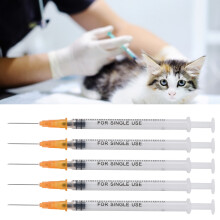 50 Stück 1ml Einweg-Spritze mit Nadel für Nutz- und Haustiere