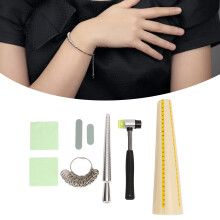 8pcs Jewelry Making Kit with Ring & Bracelet Mandrels, Measuring Tools